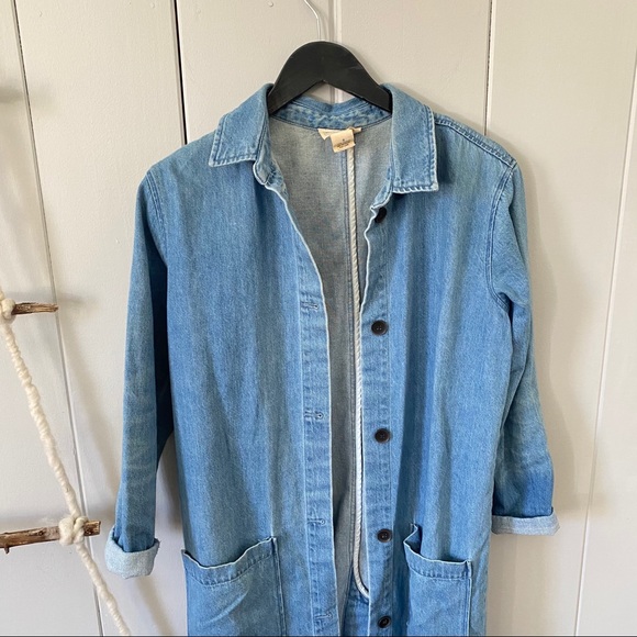 Denim Painter’s Long Blue Duster Jacket - Picture 4 of 6